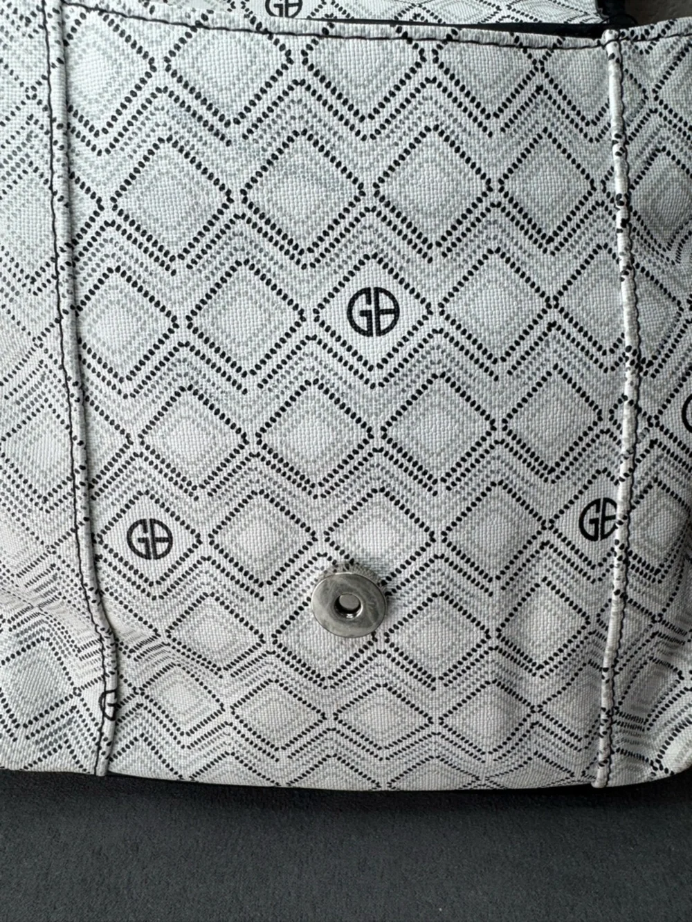 Giani Bernini Mini Backpack Convertible Crossbody Black White Logo Bag - Picture 9 of 12